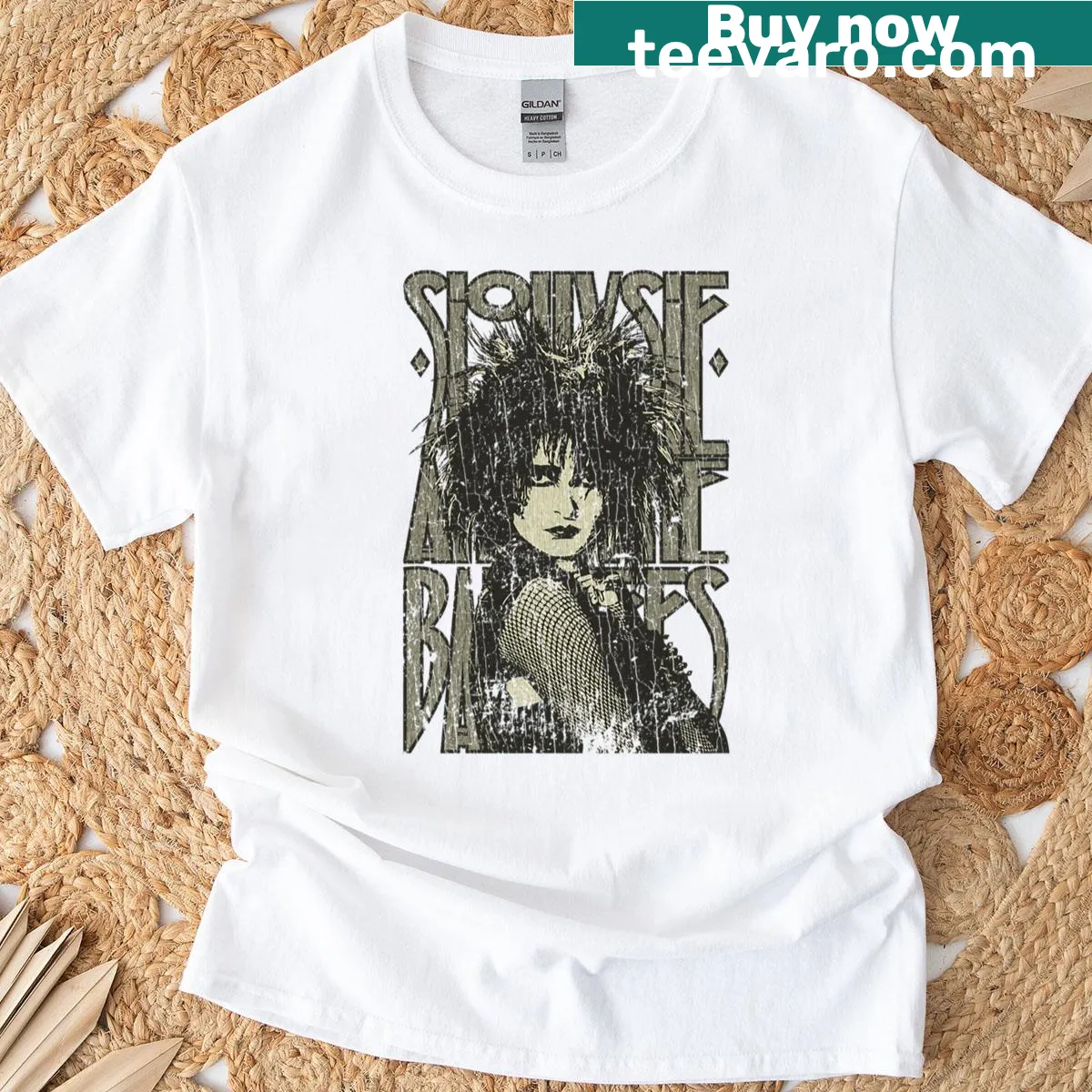 Vintage T-shirt celebrating Siouxsie and the Banshees from 1982 — on a men's t-shirt