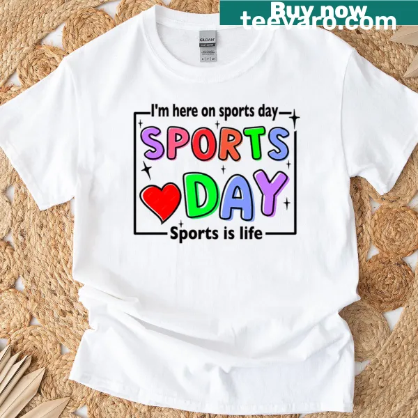 Active Sports Day t-shirt for kids with lively typography
