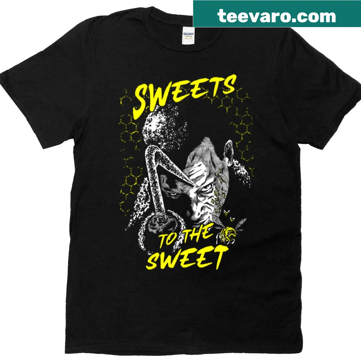 T-shirt celebrating sweets with a fun typography design — on a men's t-shirt