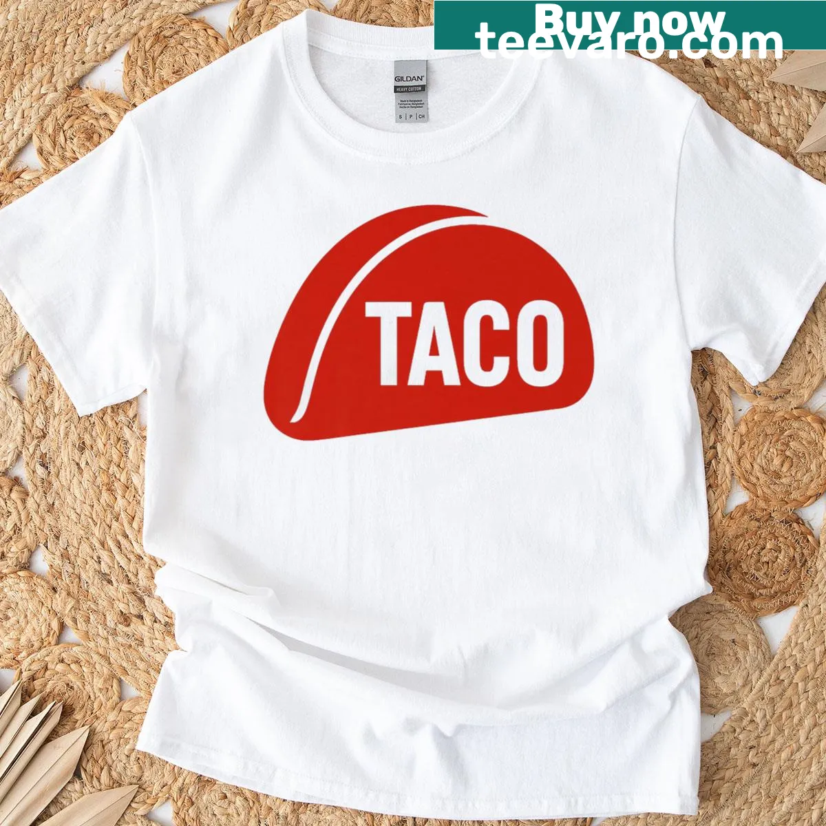Funny taco-themed premium t-shirt featuring a cartoon graphic — on a men's t-shirt