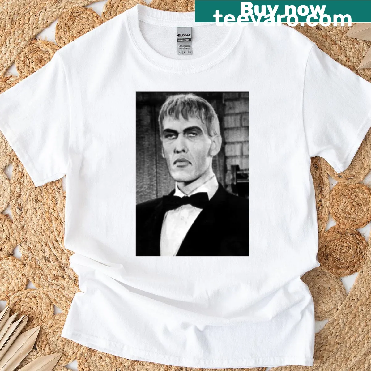 Cartoon-style Lurch T-shirt from The Addams Family — on a men's t-shirt