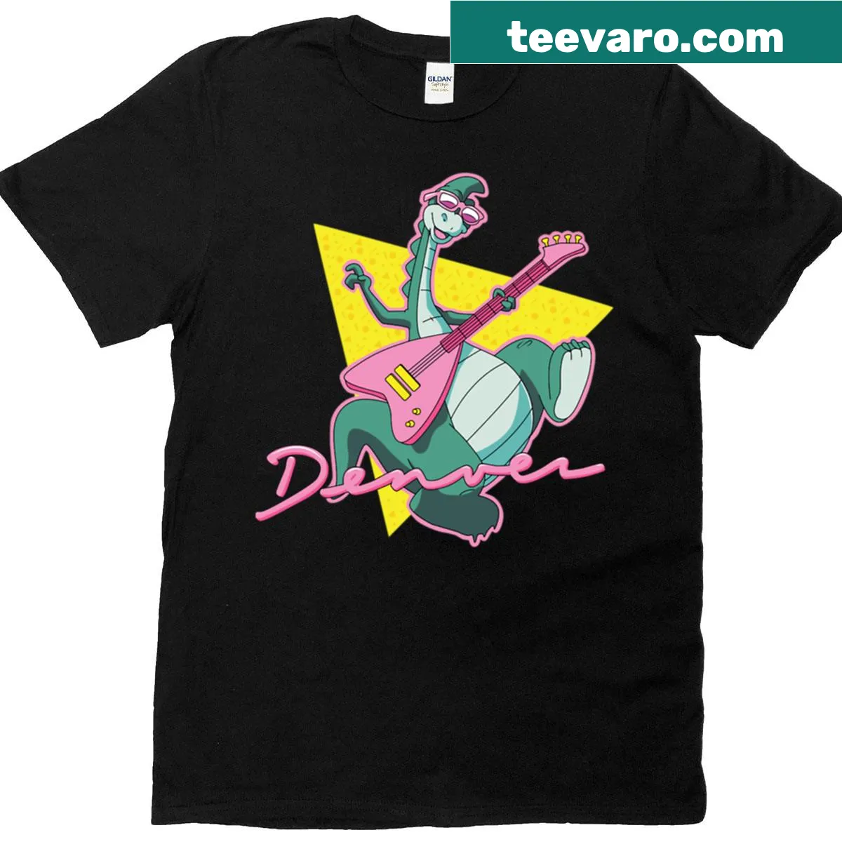 Adorable dinosaur illustration on The Last Dinosaur T-shirt. — on a men's t-shirt