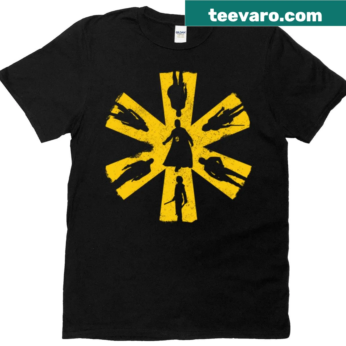 Retro T-shirt featuring 'Thunderbolts' design inspired by 90s culture — on a men's t-shirt