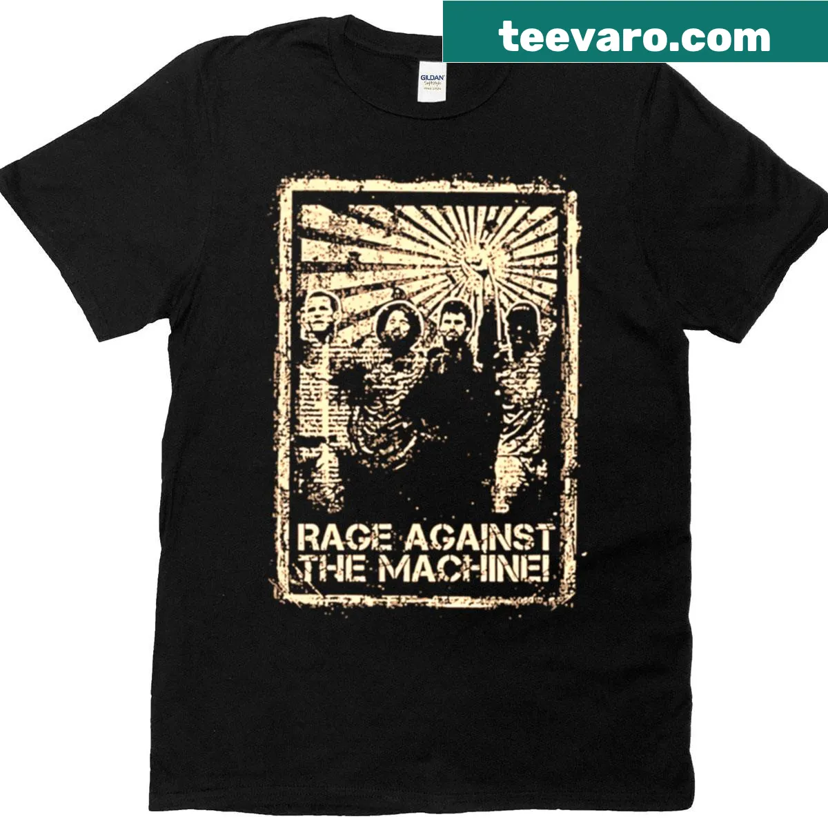 Nostalgic vintage 70s T-shirt with a simple design — on a men's t-shirt