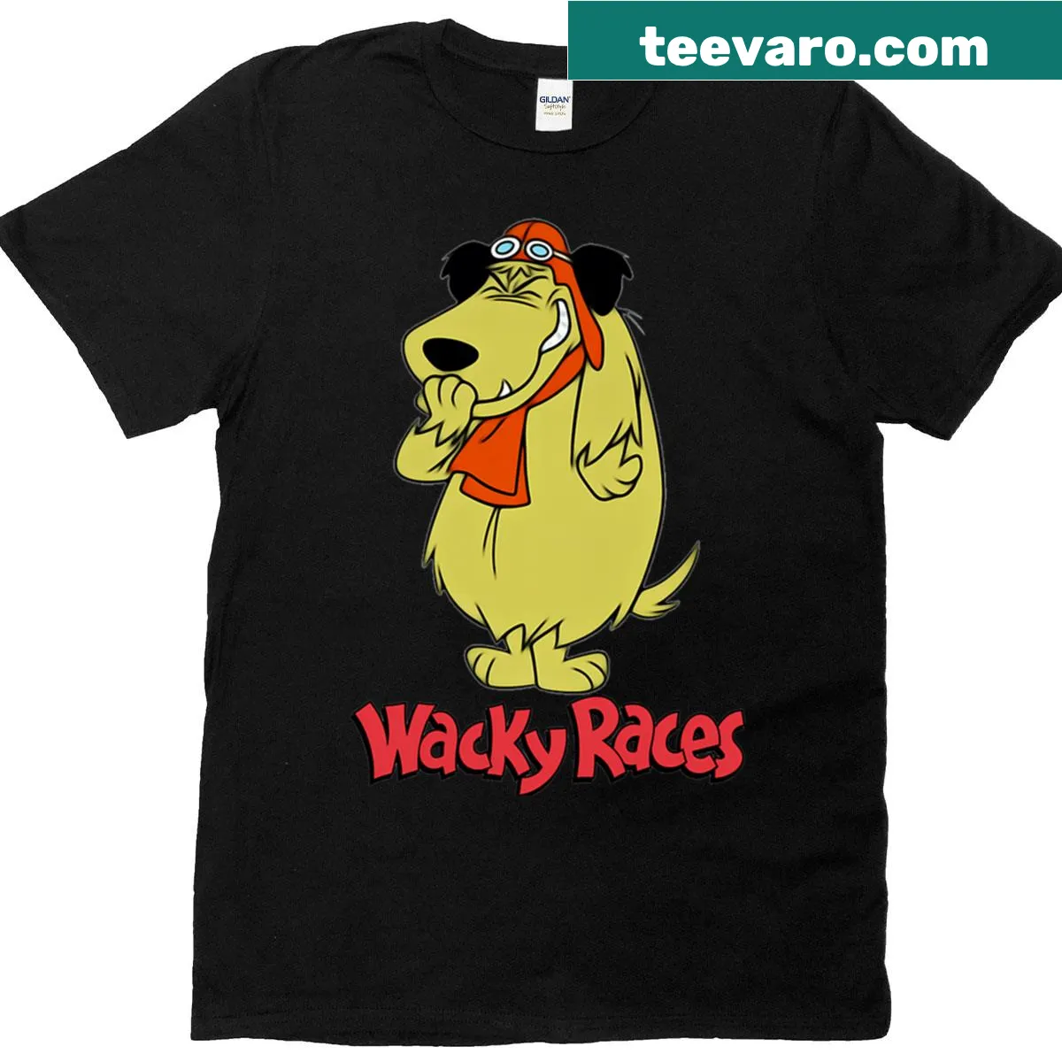 Vintage distressed T-shirt featuring cartoon graphics inspired by classic movies. — on a men's t-shirt