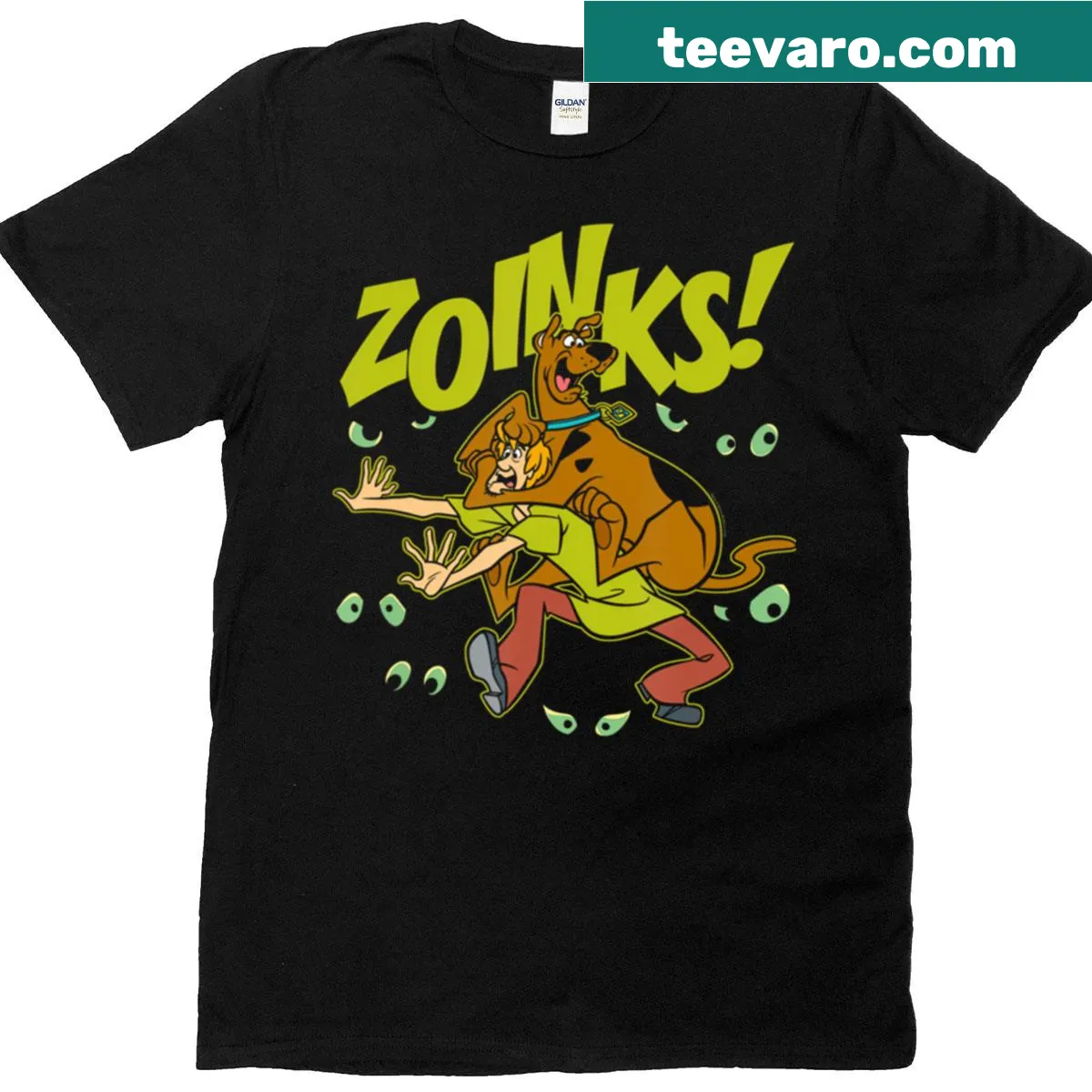 Vintage T-shirt featuring a blend of classic movie and cartoon graphics. — on a men's t-shirt