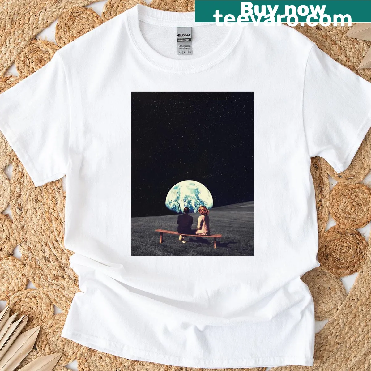 Shirt featuring the phrase 'We Used To Live There' in nostalgic typography. — on a men's t-shirt