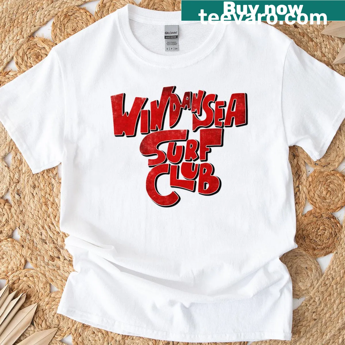 Retro-style T-shirt inspired by Windansea Surf Club — on a men's t-shirt