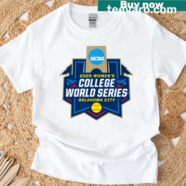 2025 College World Series official logo t-shirt in white