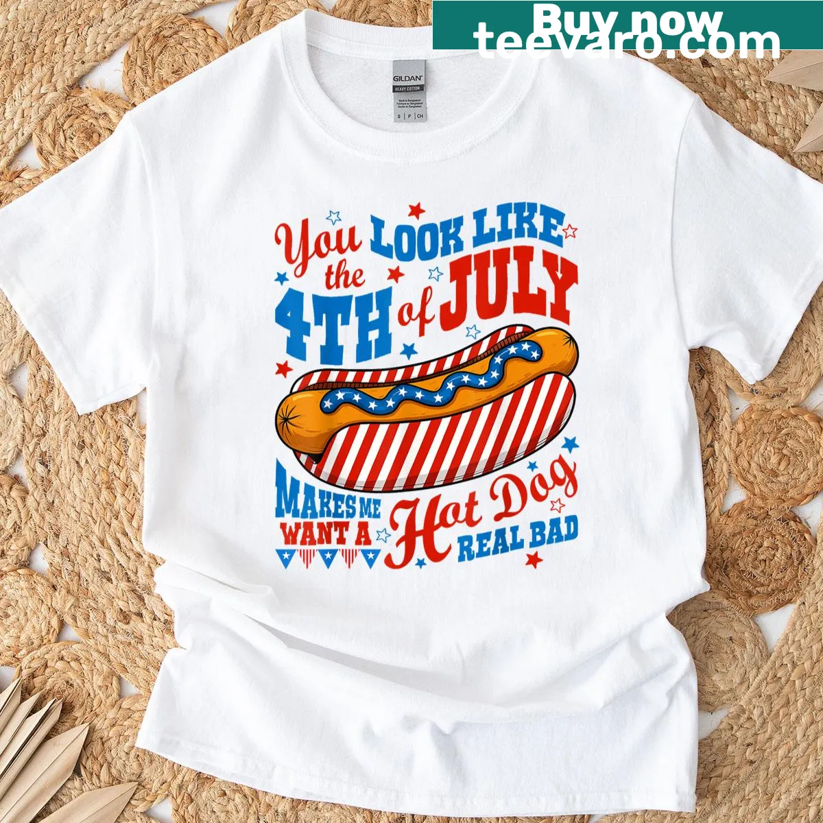 Funny typography T-shirt for 4th of July — on a men's t-shirt