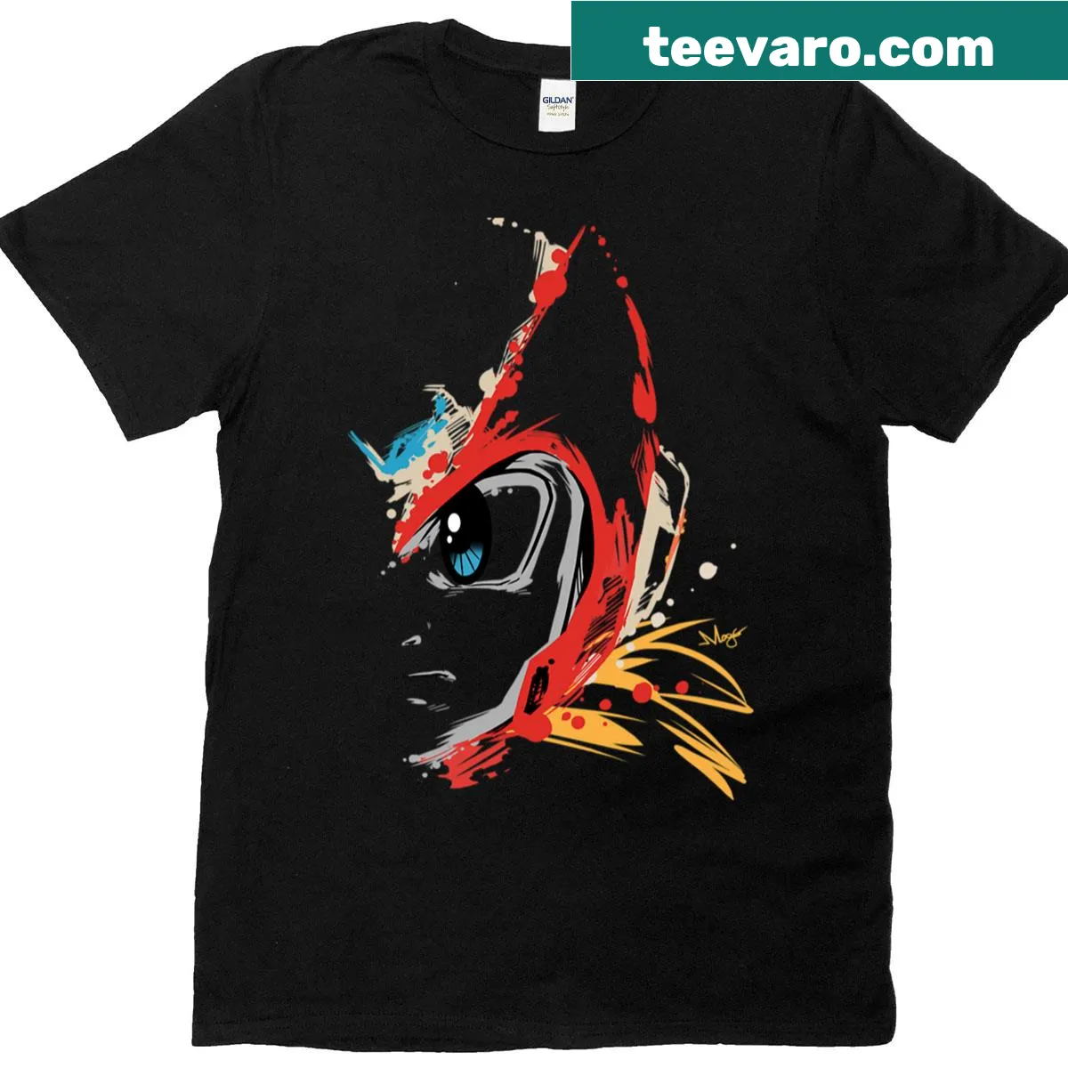 Zero Sketch Megaman t-shirt featuring a bold character illustration — on a men's t-shirt