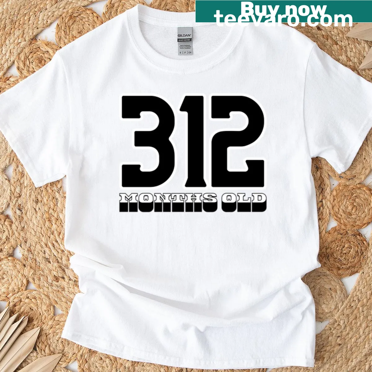 26 Years Old T-shirt with celebratory text — on a men's t-shirt