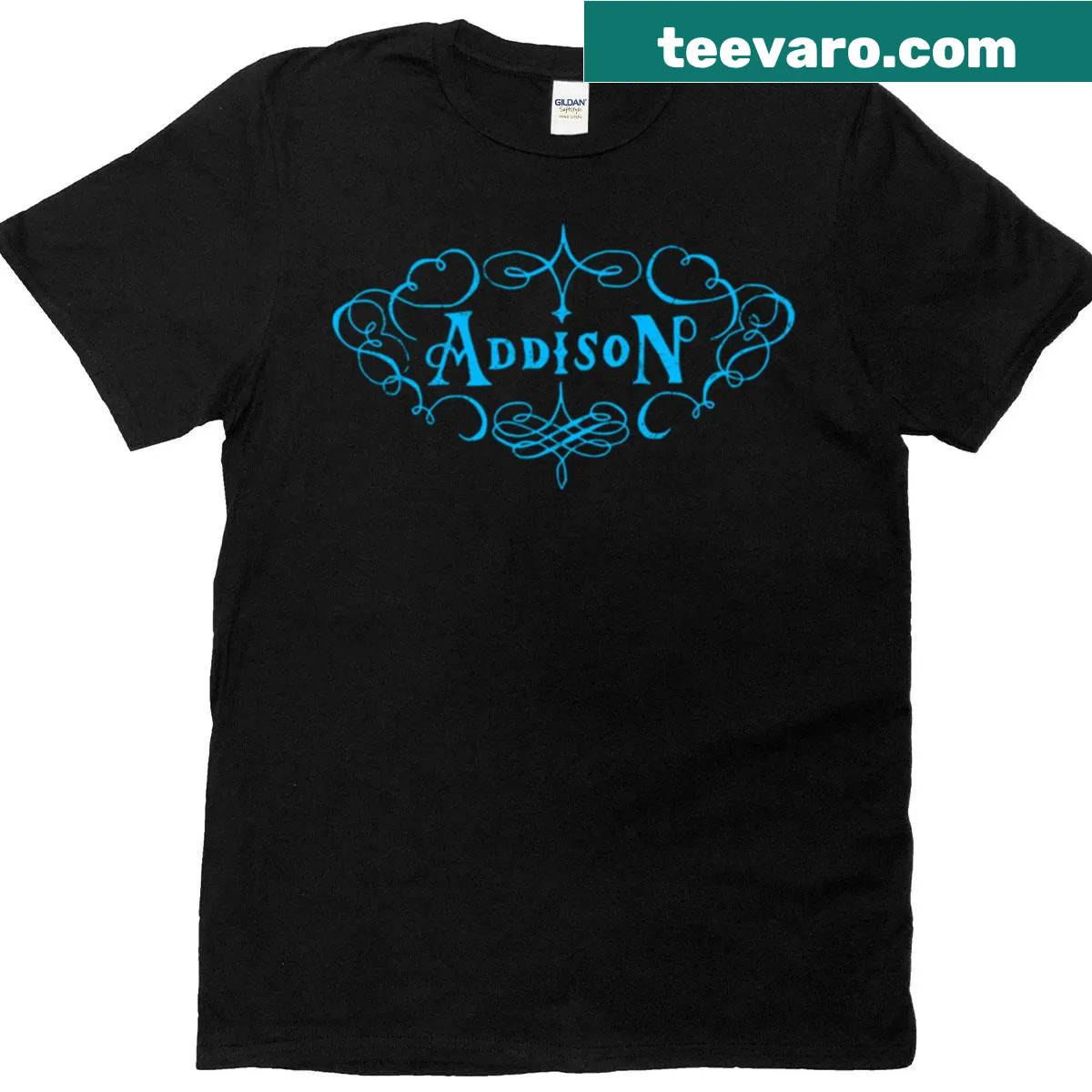 Addison Rae logo printed on a stylish T-shirt — on a men's t-shirt