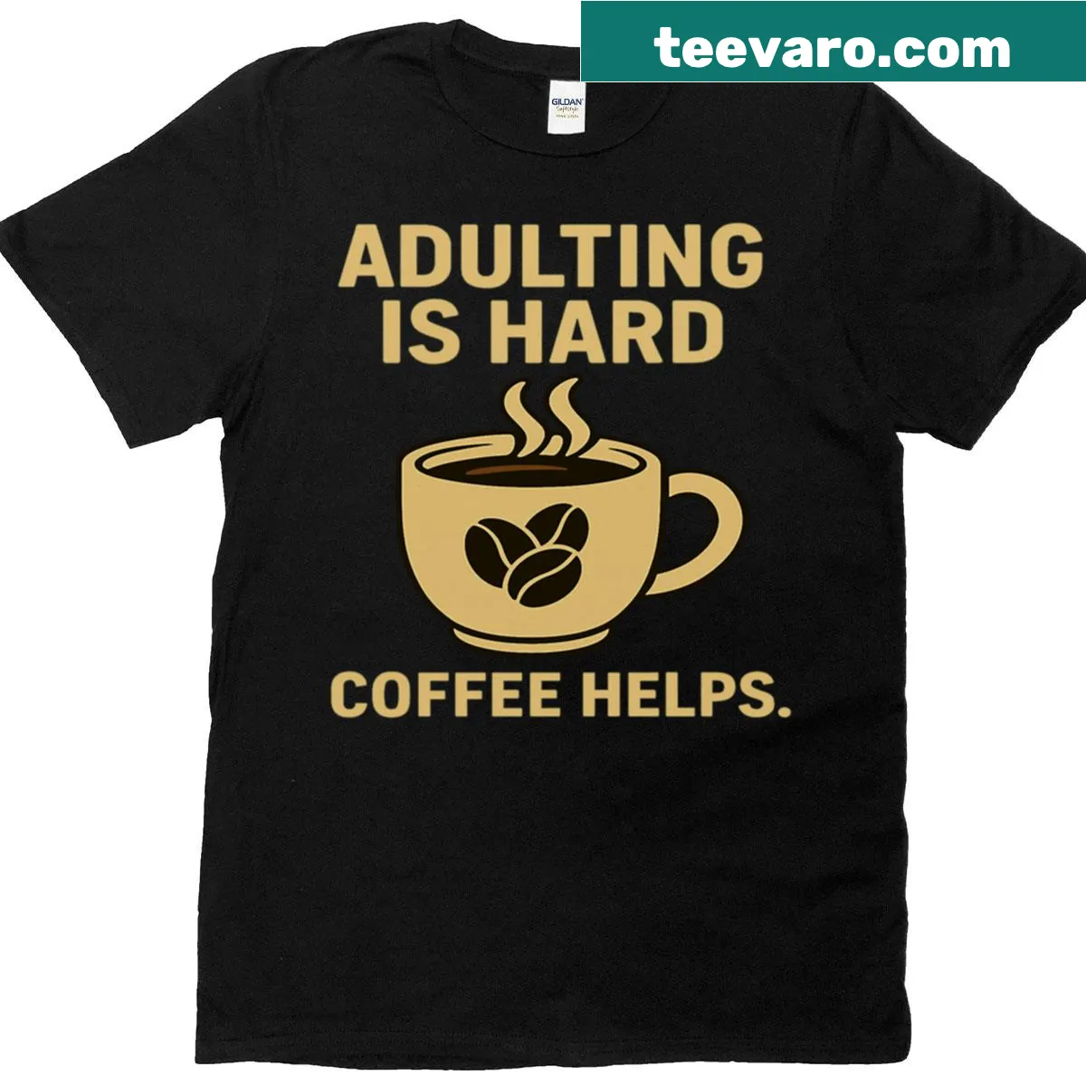 Funny Adulting No Thanks Pass The Coffee T-shirt with humorous coffee graphics. — on a men's t-shirt