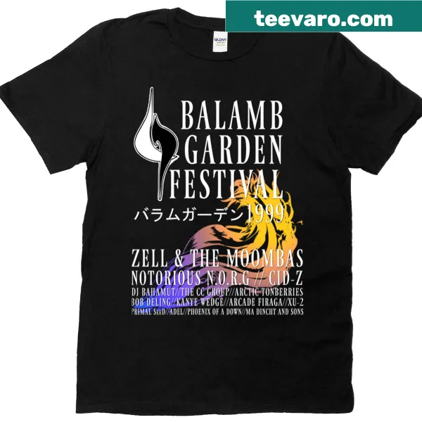 T-shirt featuring Balamb Garden Festival design from gaming