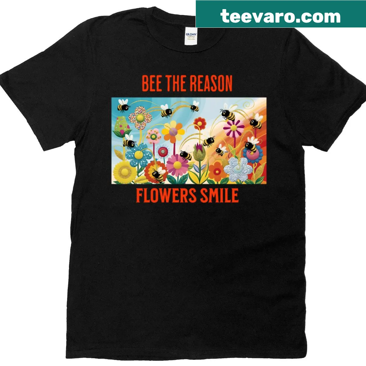 Motivational text with floral design on T-shirt — on a men's t-shirt