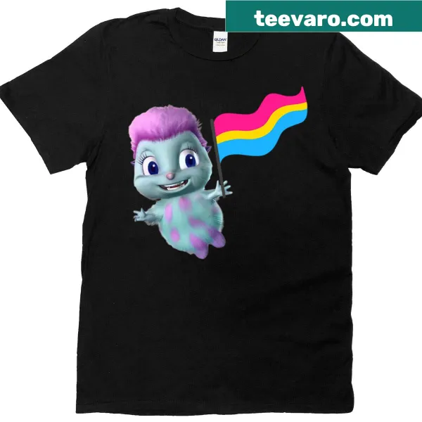 Bibble Pansexual Pride Flag Oversized T-shirt with the pride flag