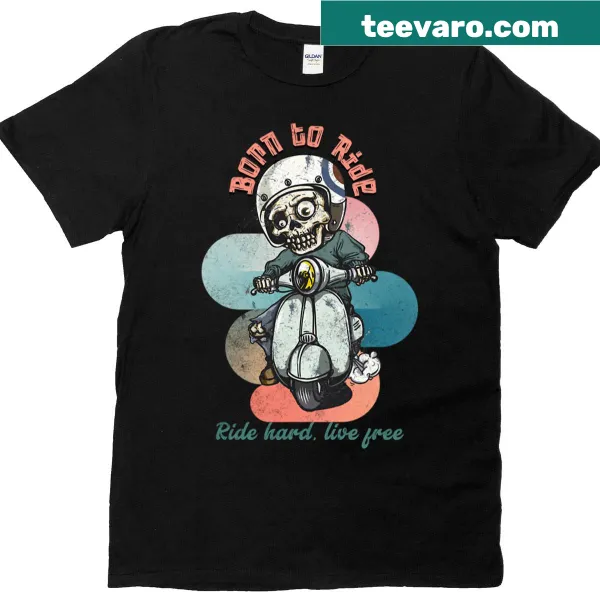 Inspirational T-shirt with typography about riding and living free