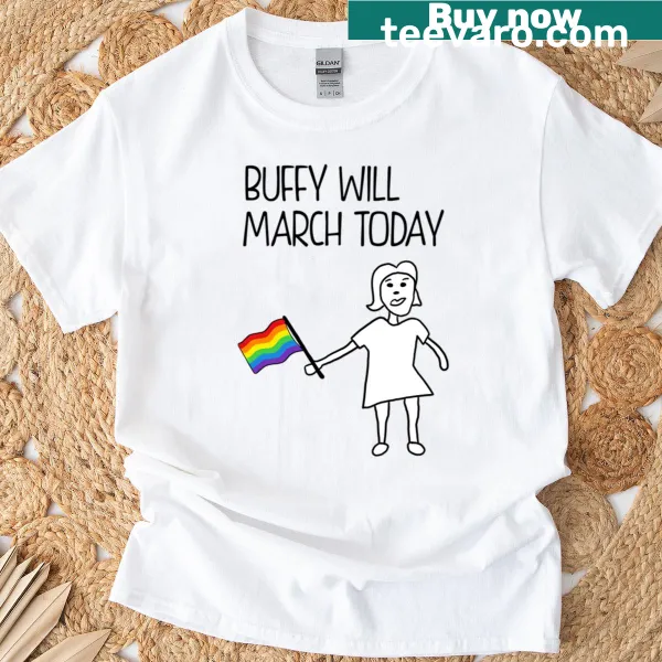 Pride-themed T-shirt featuring a message in support of the LGBTQ+ community