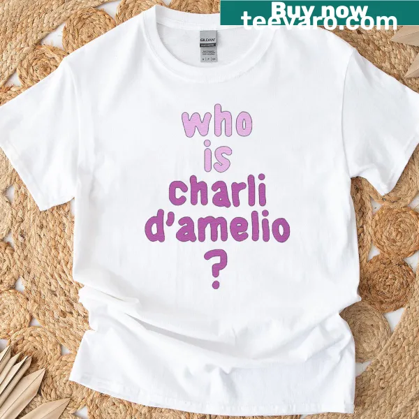 T-shirt featuring Charli Damelio and Tony Lopez names in bold text
