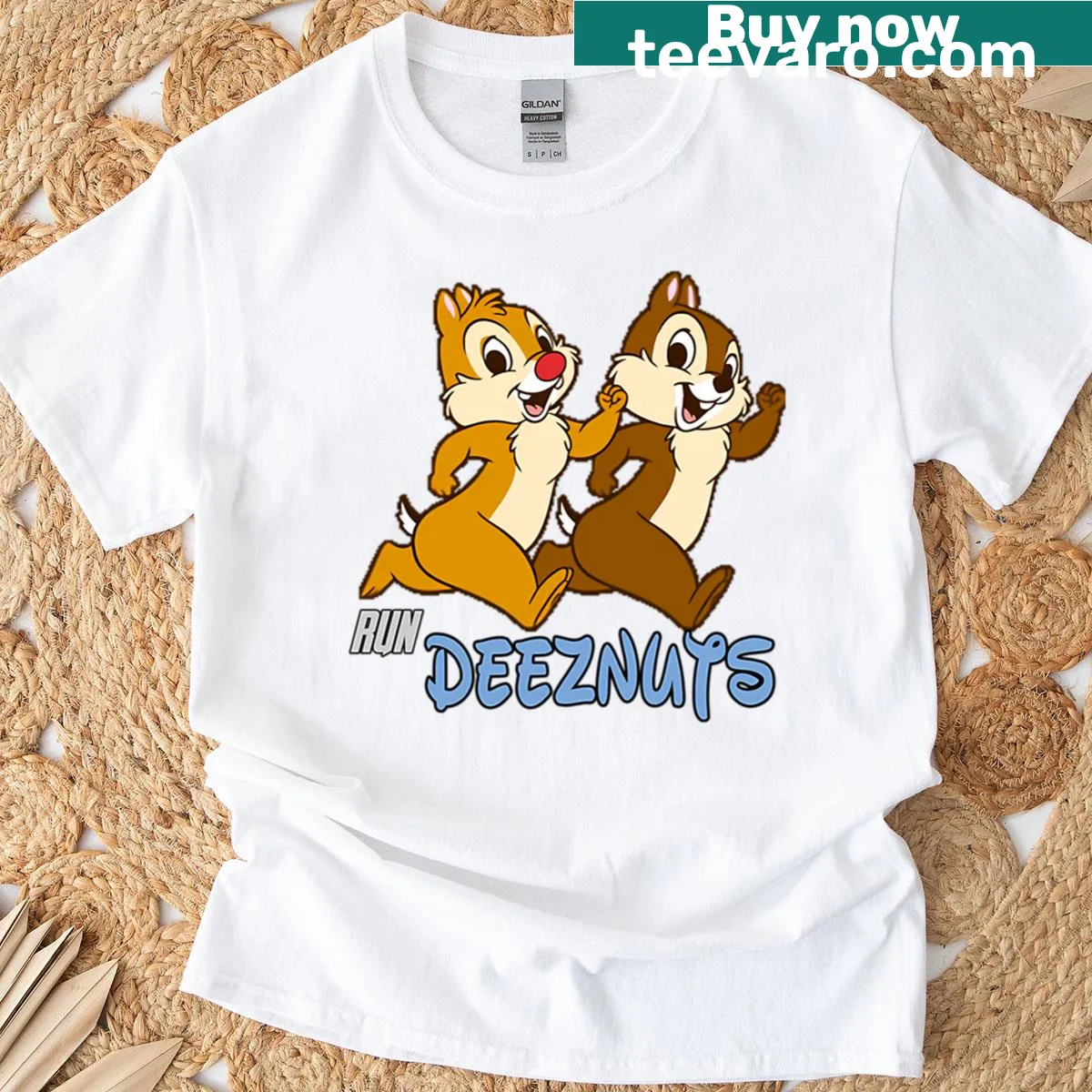 Vintage-style Chipmunks cartoon meme t-shirt with playful graphics — on a men's t-shirt