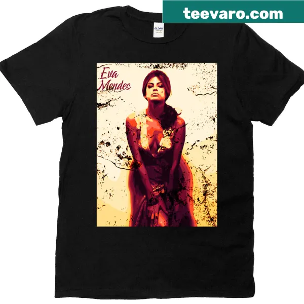 Stylish T-shirt featuring a graphic inspired by Eva Mendes.