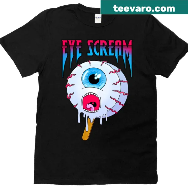 Humorous T-shirt featuring a cartoon ice cream design.