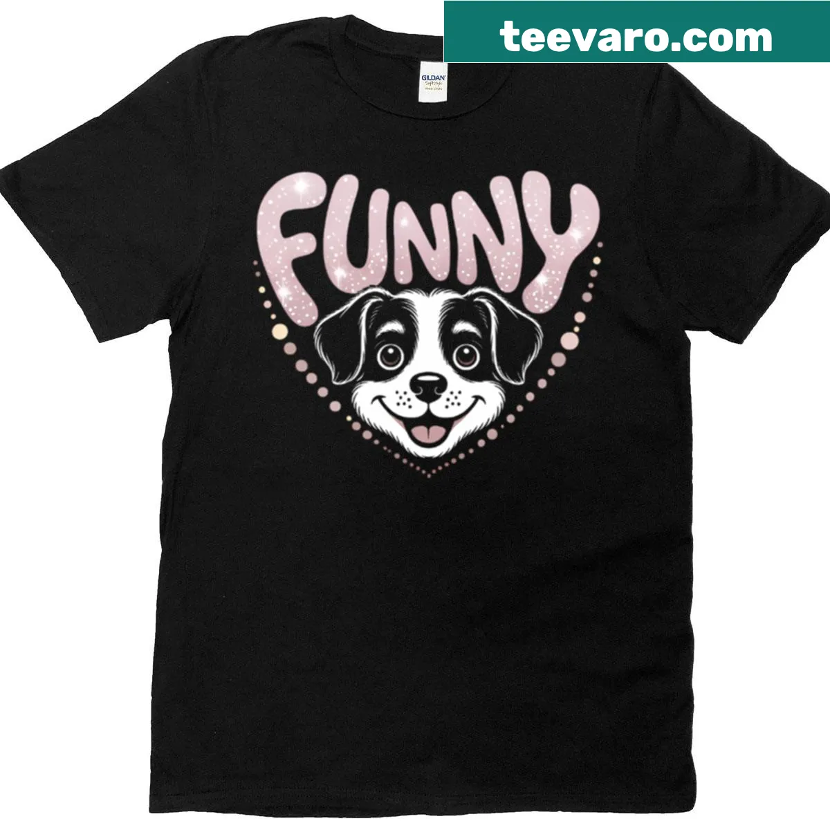 Oversized t-shirt featuring a playful puppy graphic — on a men's t-shirt