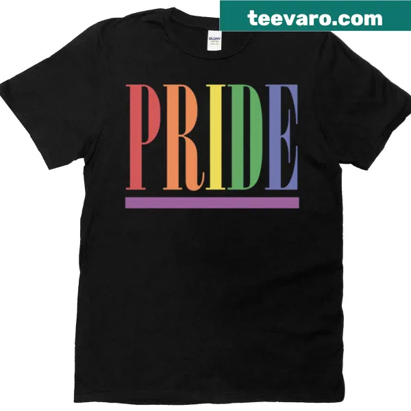 T-shirt featuring bold graphic celebrating LGBTQ+ pride.