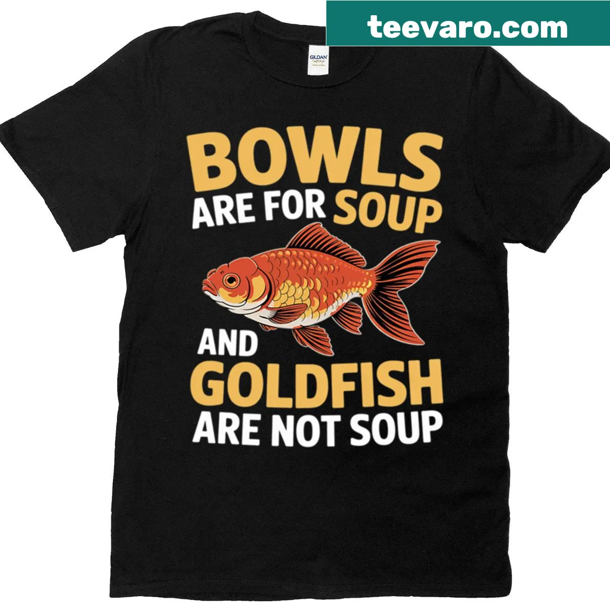 T-shirt featuring an illustration celebrating freshwater fishkeeping. — on a men's t-shirt