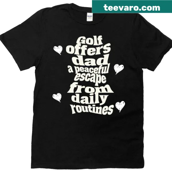 Illustrated Golf Dad T-shirt depicting a peaceful golf scene