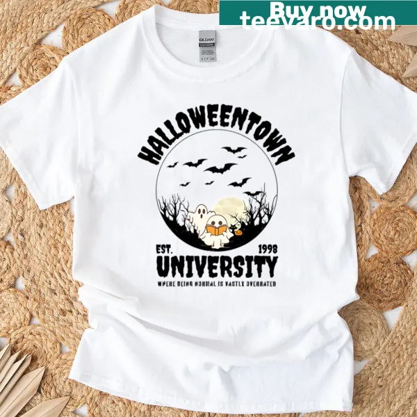 Oversized Halloweeentown University Halloween-themed t-shirt design