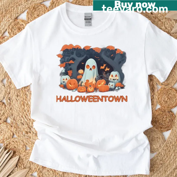 Halloweentown T-shirt showcasing a playful pumpkin design