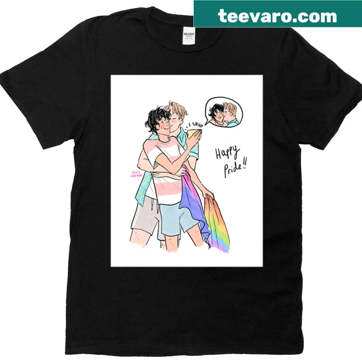 T-shirt with a positive message promoting Pride — on a men's t-shirt