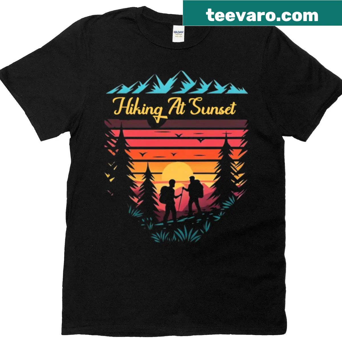 Inspirational hiking-themed T-shirt design — on a men's t-shirt