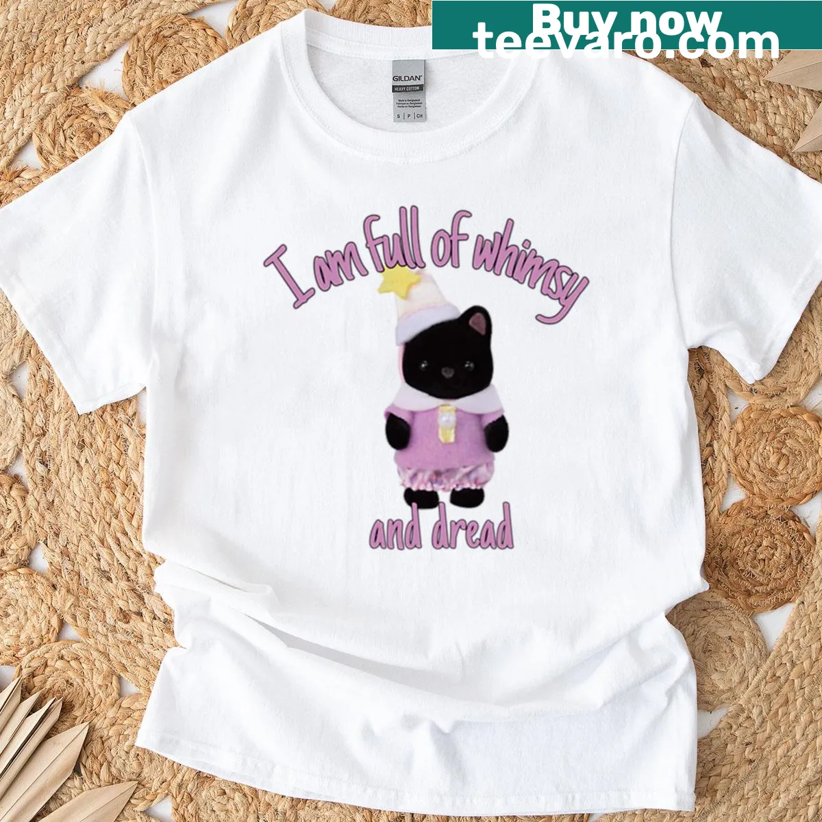 T-shirt with the phrase 'I Am Full Of Whimsy And Dread' — on a men's t-shirt