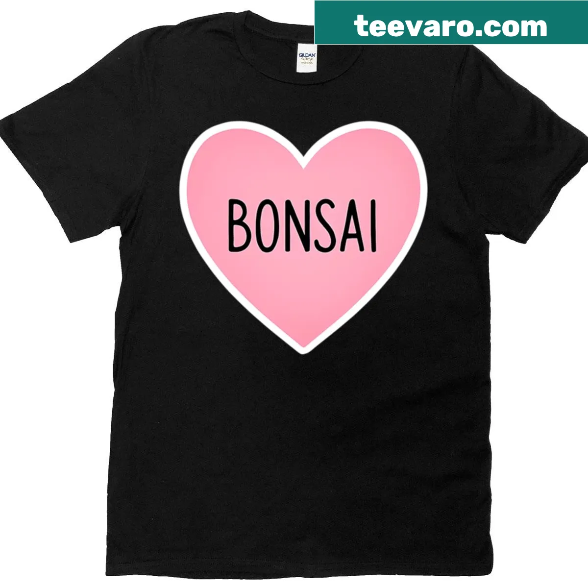 T-shirt with 'I Heart Bonsai' text — on a men's t-shirt