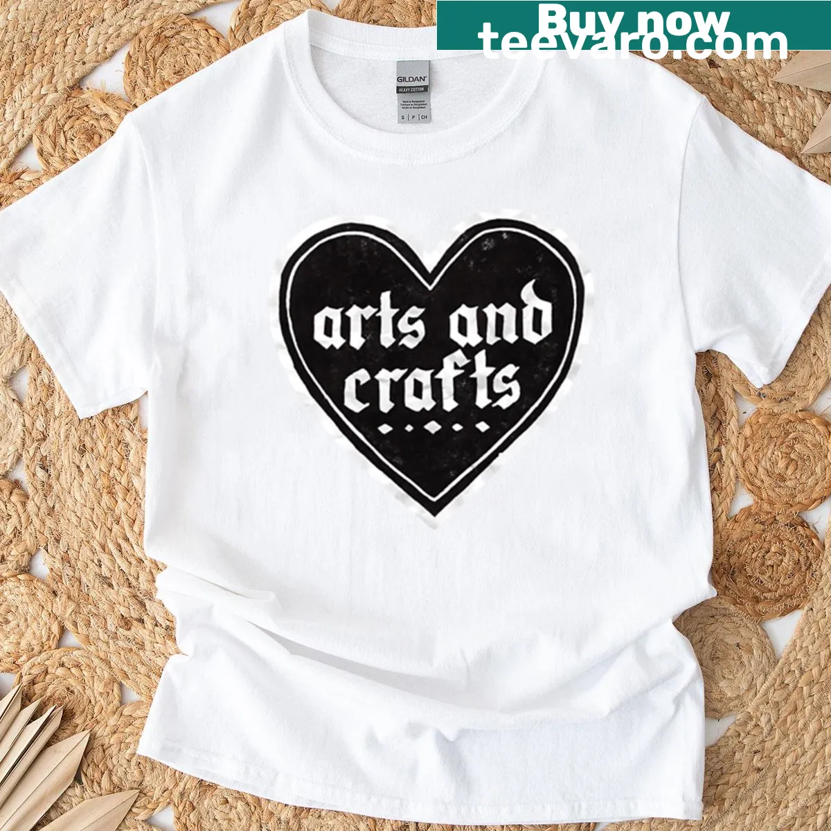 T-shirt with text expressing love for arts and crafts — on a men's t-shirt