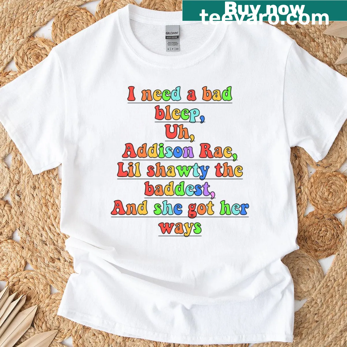 Funny retro T-shirt with the phrase 'I Need A Bad Bleep' in vintage style — on a men's t-shirt
