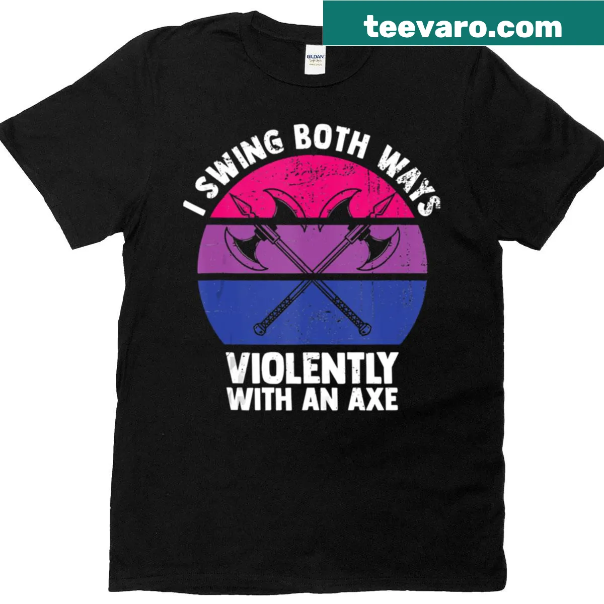Bold humorous pride quote with axe graphic — on a men's t-shirt
