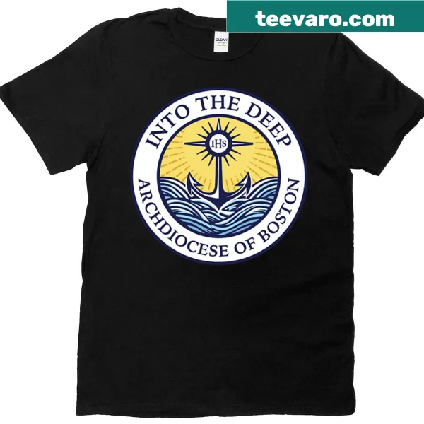 T-shirt with the phrase 'Into The Deep' reflecting oceanic adventure