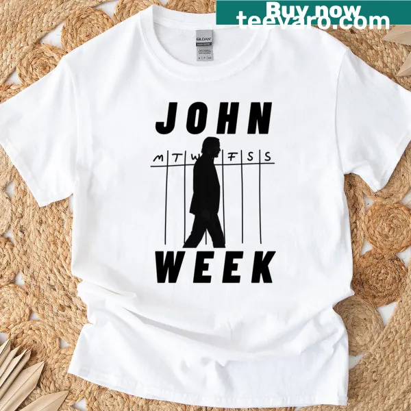 T-shirt featuring graphic of John Wick character from the film series
