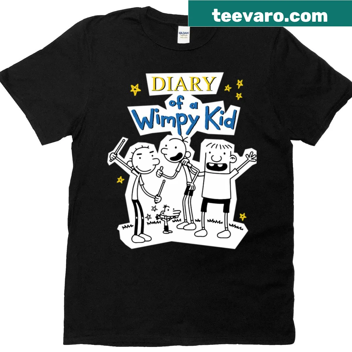 Vintage-inspired children's shirt featuring movies and music themes — on a men's t-shirt