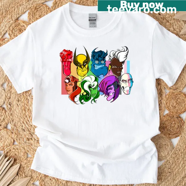 T-shirt featuring 'Mutant Pride 97' text design.