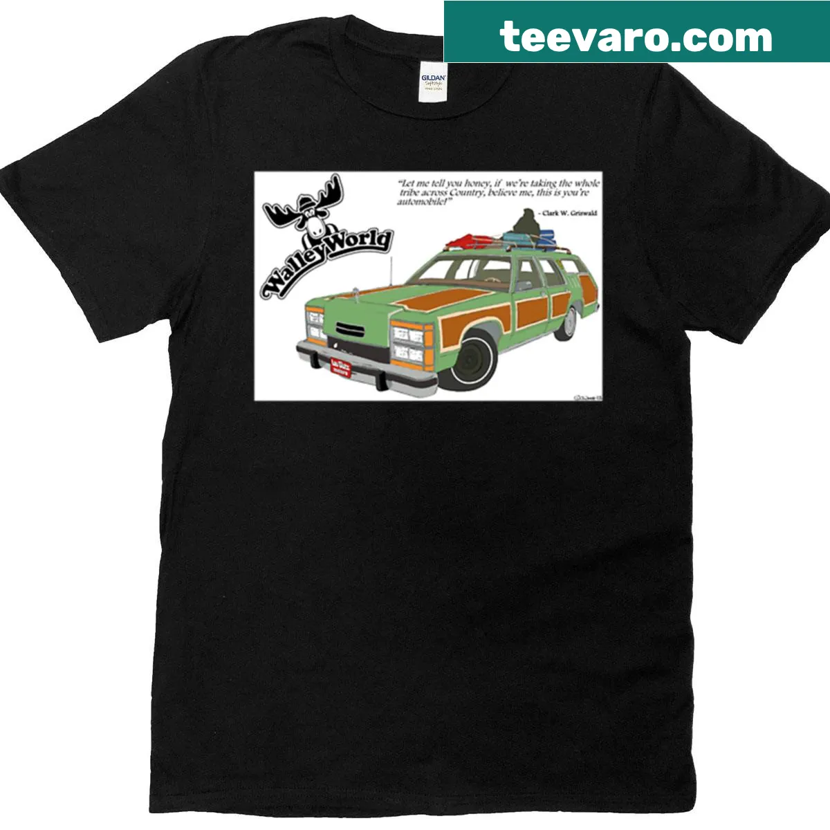 T-shirt featuring an illustration of the Griswald Family Truckster — on a men's t-shirt