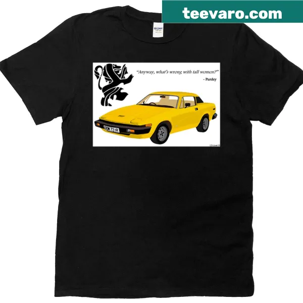 Illustrated Avengers Purdeys Triumph TR7 graphic t-shirt