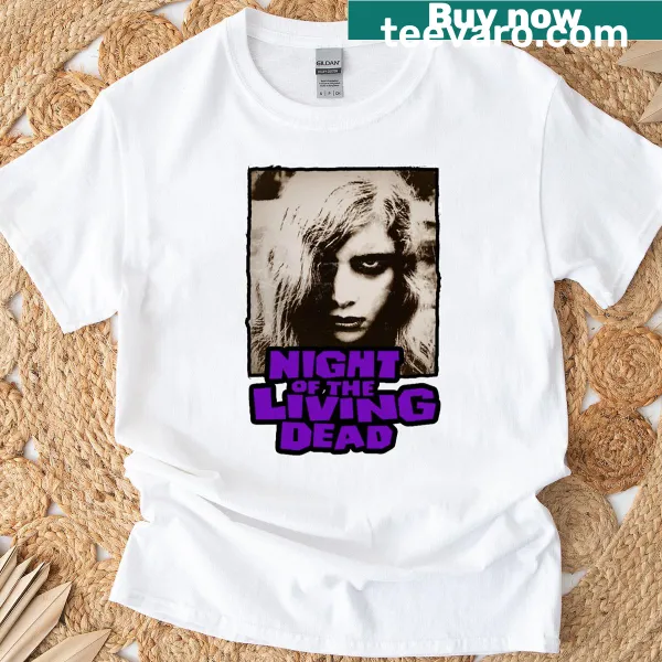 Oversized T-shirt featuring an illustration of a girl zombie from Night of the Living Dead