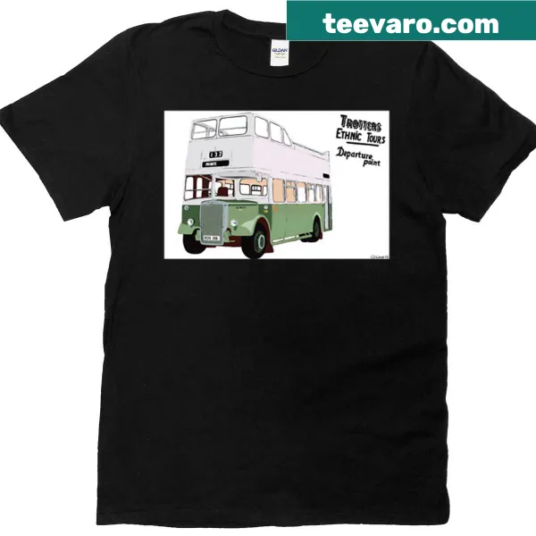 Nostalgic t-shirt featuring the Leyland tour bus from Only Fools and Horses
