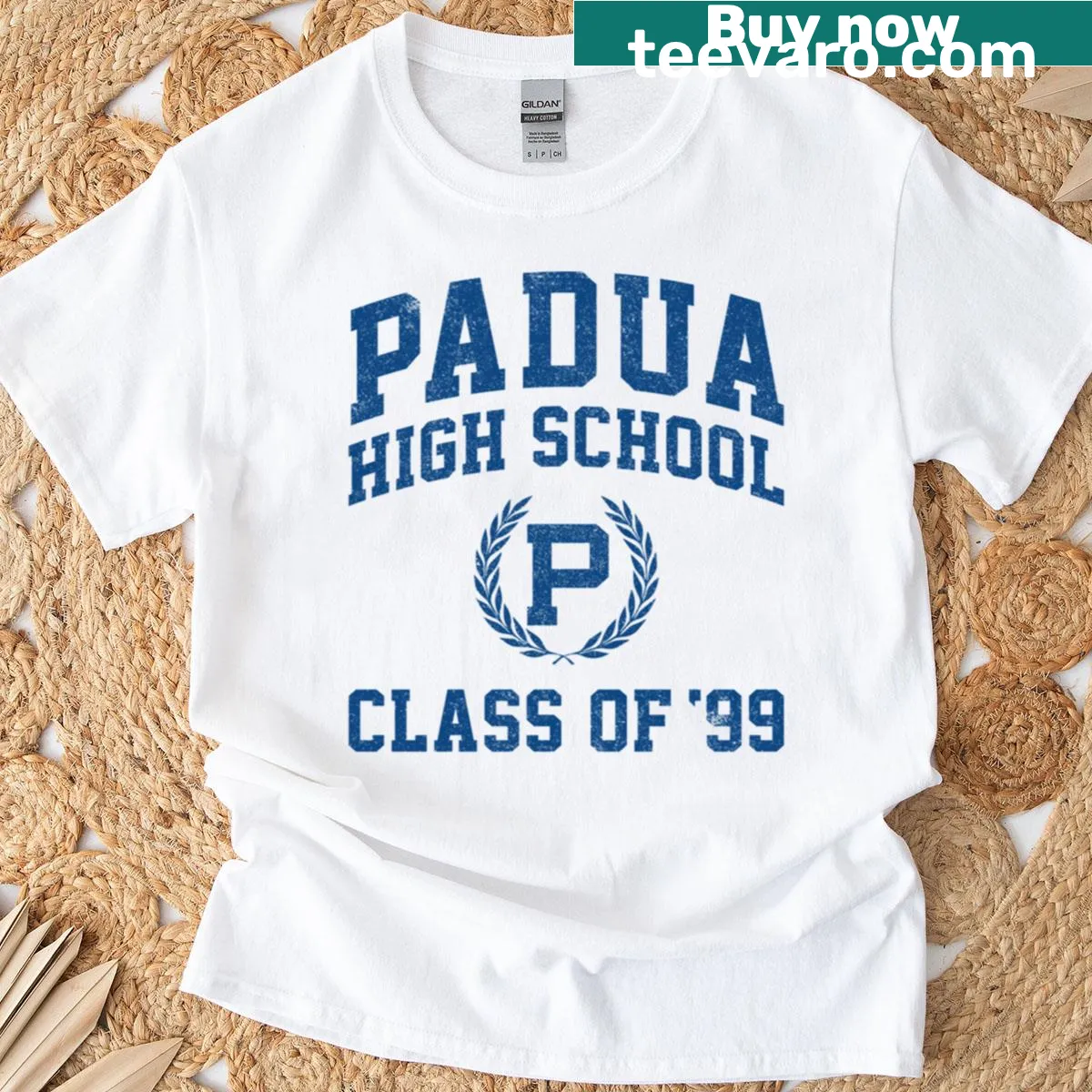 T-shirt celebrating Padua High School Class of 1999. — on a men's t-shirt