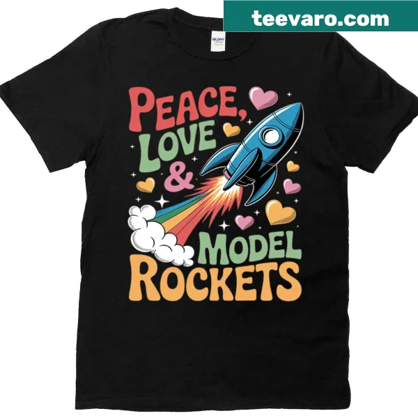 Illustration of peaceful rocket launch T-shirt